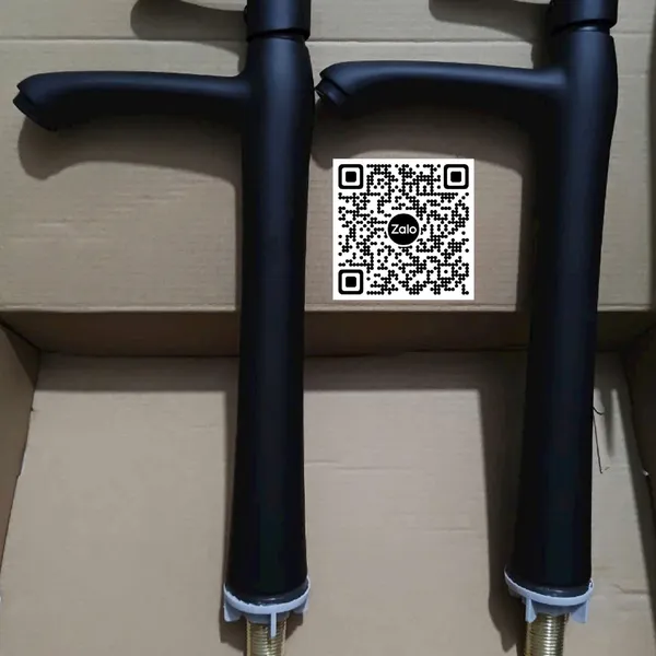 Vòi Lavabo Inox Giá Rẻ tròn màu đen