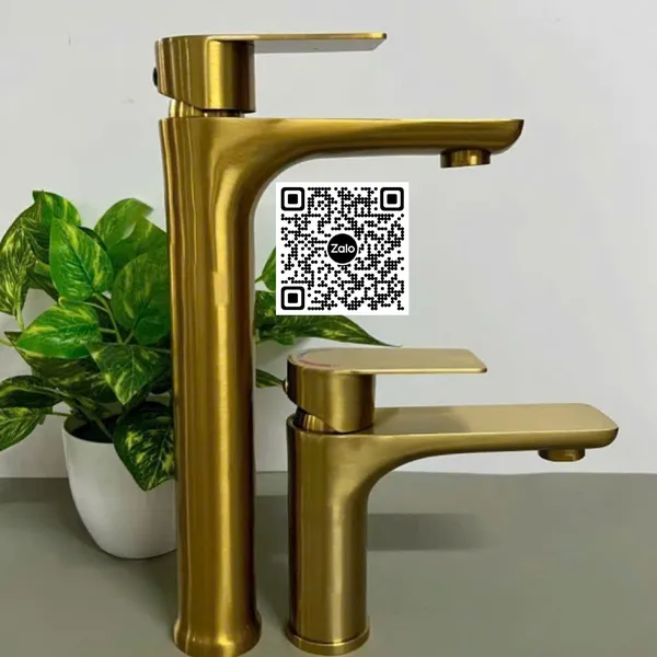 Vòi Lavabo Inox Giá Rẻ tròn vàng