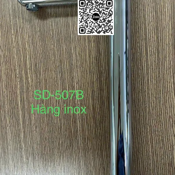Vòi Lavabo Inox Bóng Giá Rẻ tròn màu bạc SD - 507B