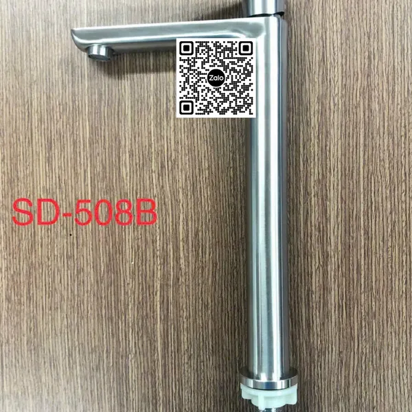 Vòi Lavabo Inox Giá Rẻ tròn màu bạc SD - 508