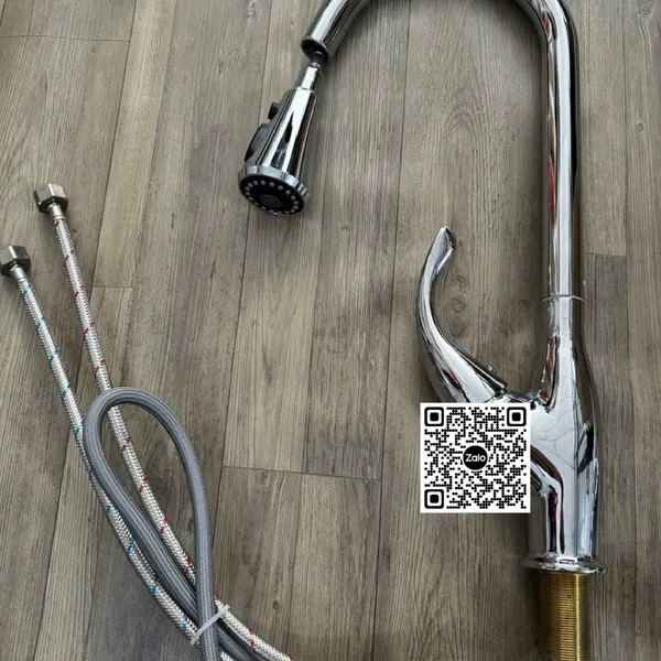 Vòi Rửa Chén Inox Bóng Giá Rẻ nóng lạnh đầu hoa sen