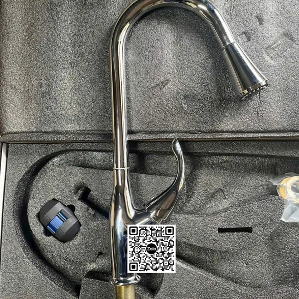 Vòi Rửa Chén Inox Bóng Giá Rẻ nóng lạnh đầu hoa sen