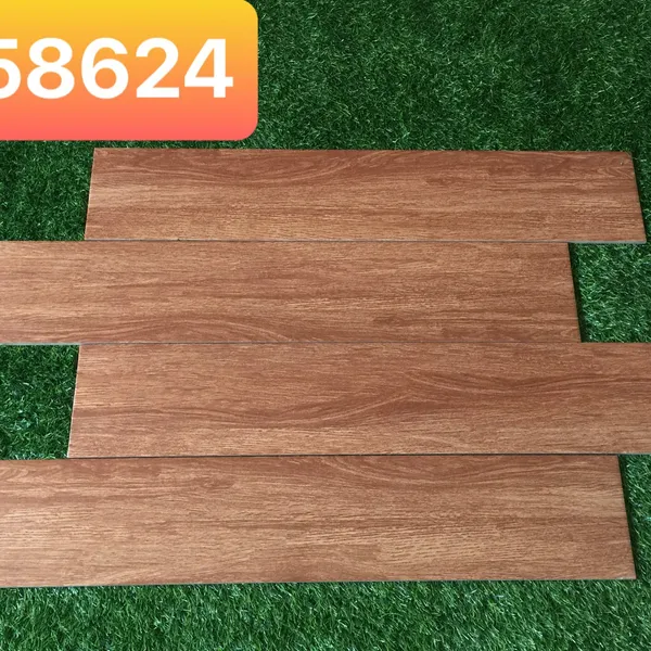Gạch Vân Gỗ 15x80 Giá Rẻ nhập khẩu Trung Quốc nâu đỏ HL158624 - HL03 - W15815