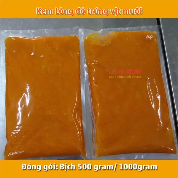 Kem lòng đỏ trứng muối