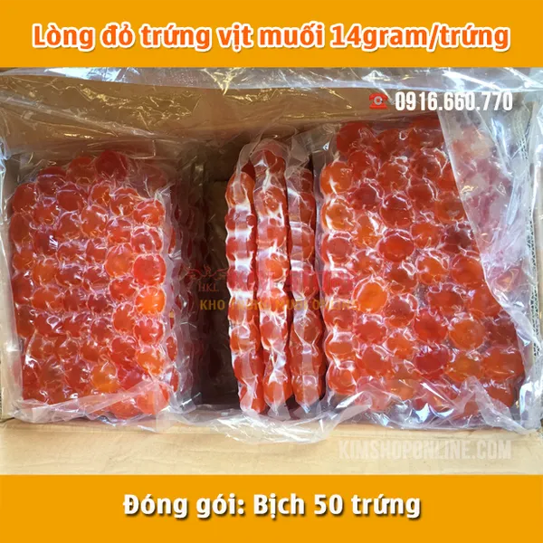 Lòng đỏ trứng muối Loại 14 gram/trứng [VSATTP]