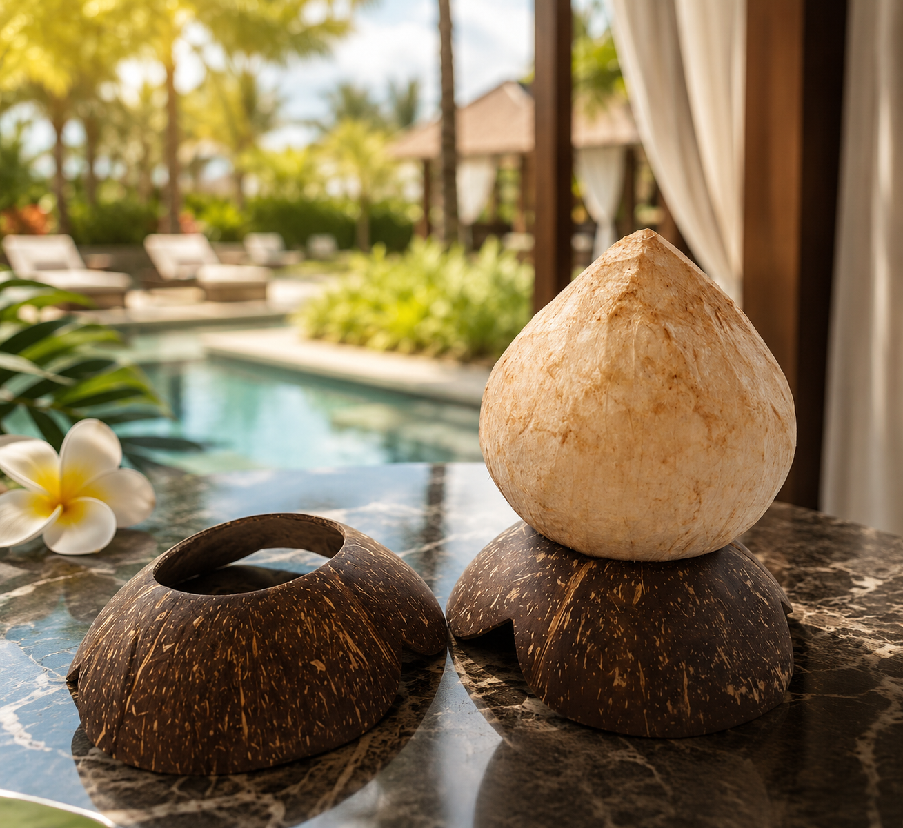 Đế gáo hoa lót dừa trọc Dừa Việt