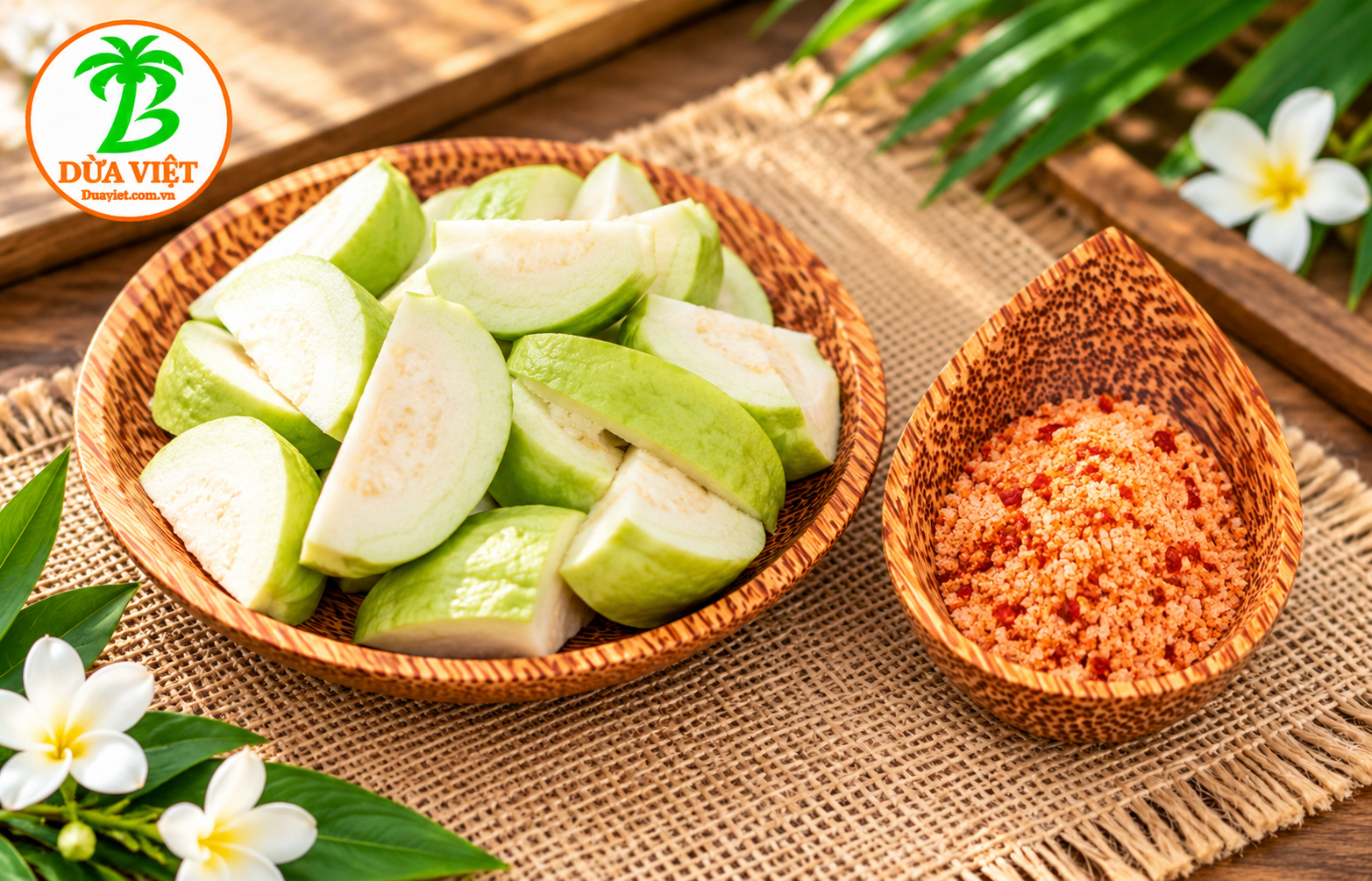 Chén gỗ dừa hình giọt nước