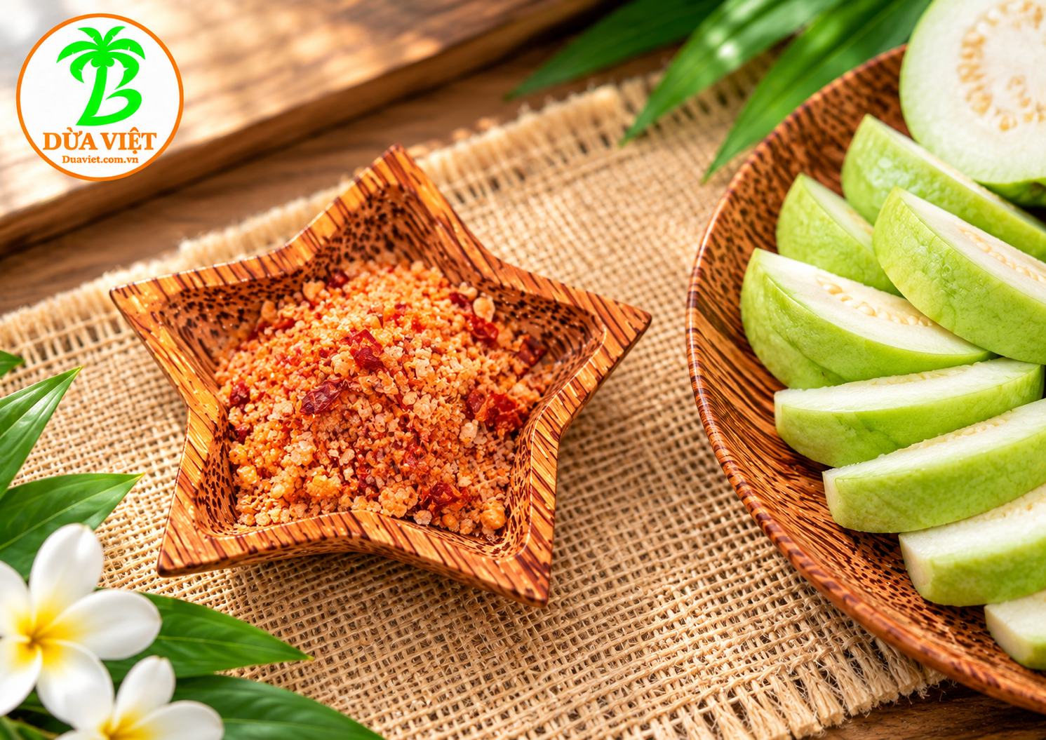 Dĩa gỗ dừa hình ngôi sao