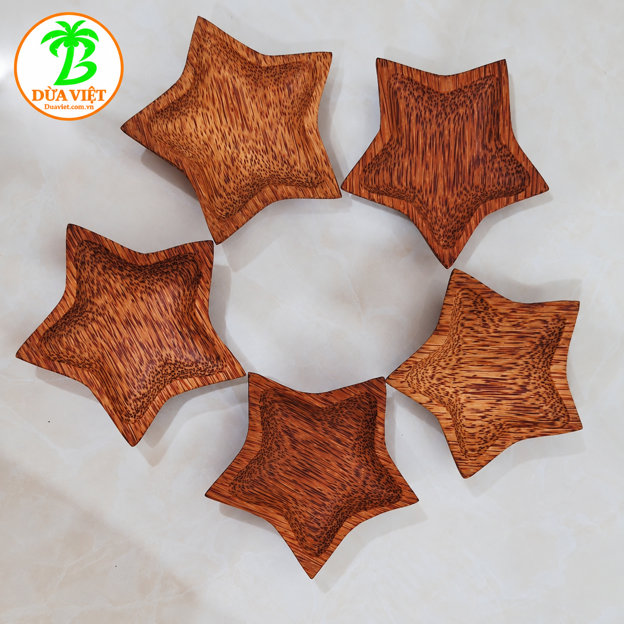 Dĩa gỗ dừa hình ngôi sao