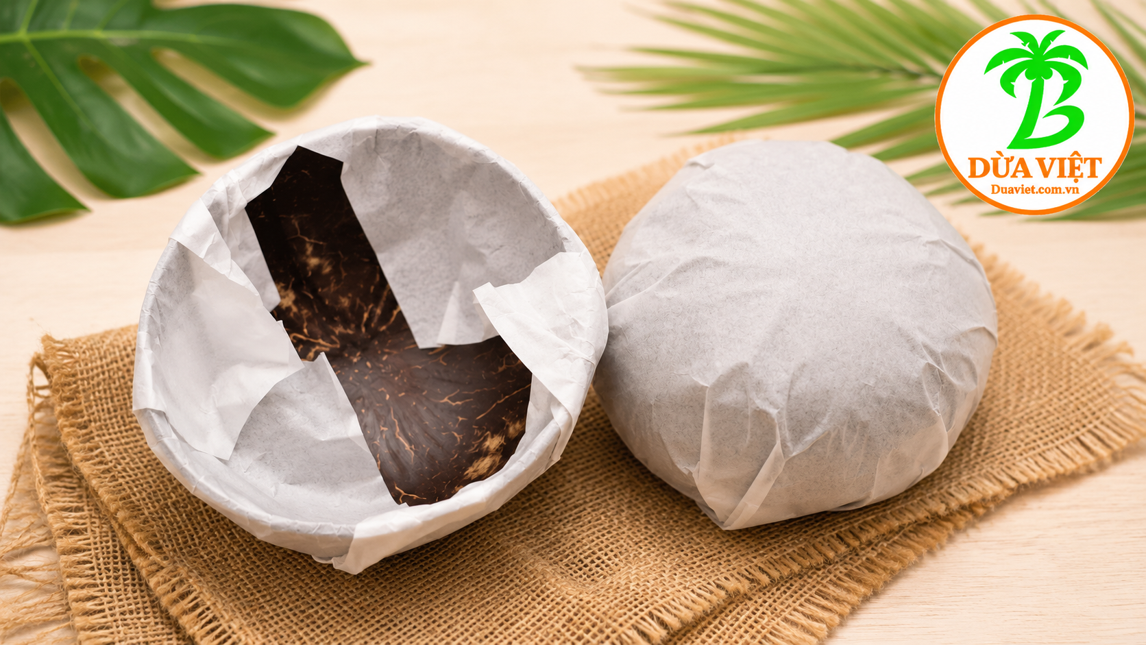 Bát gáo dừa mài bóng lớn