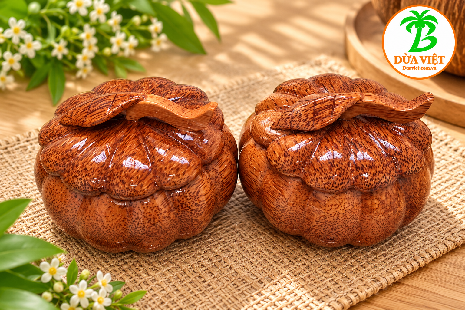 Hũ hình quả bí gỗ dừa