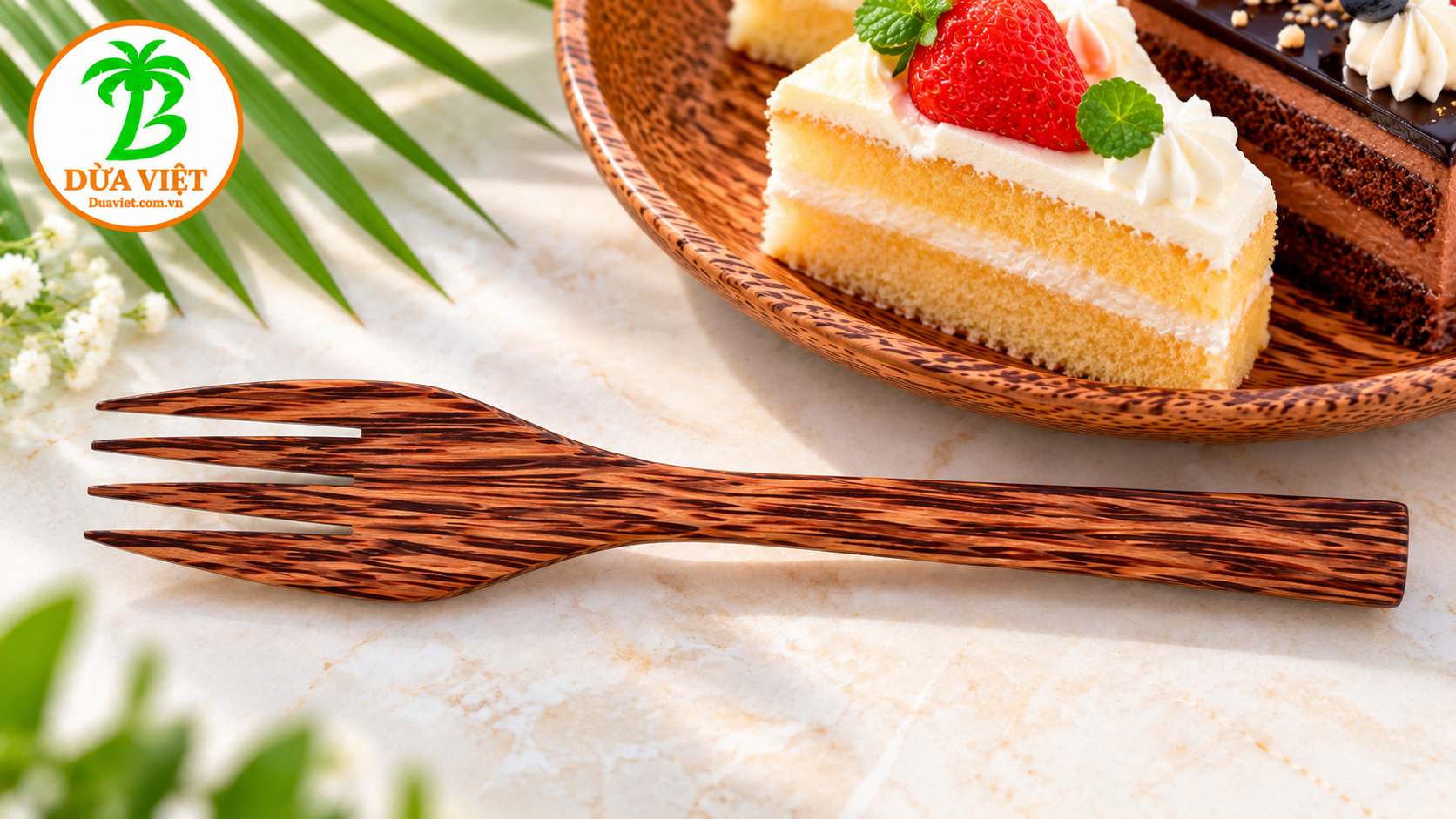 nĩa gỗ dừa 16cm
