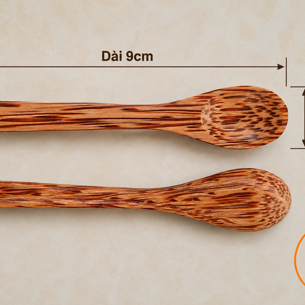 Muỗng gỗ dừa 9cm