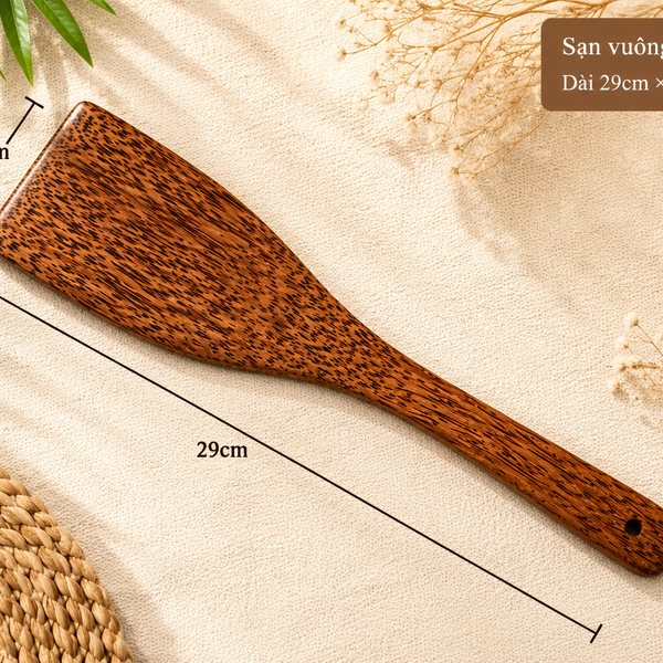 Sạn vuông gỗ dừa dài 29cm