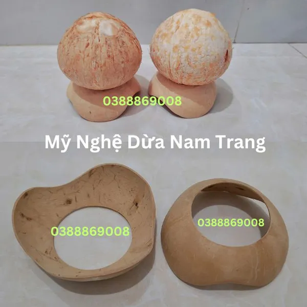 Cung Cấp Đế Lót Dừa Trọc Màu Trắng Xuất Khẩu