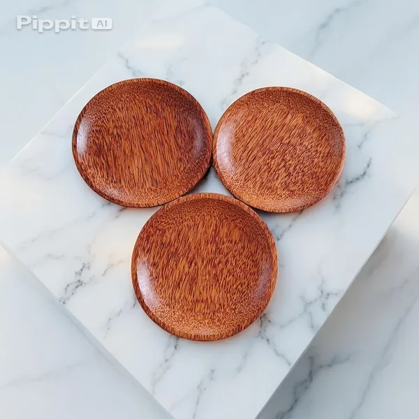 Dĩa gỗ dừa tròn 20cm
