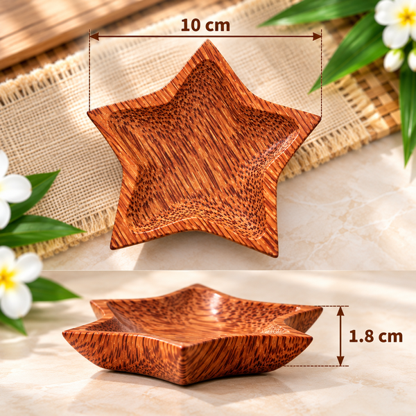 Dĩa gỗ dừa hình ngôi sao
