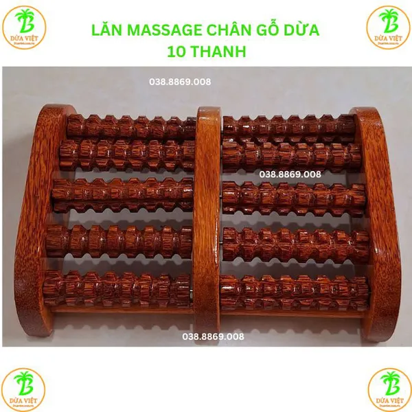 Bàn Lăn Chân Bằng Gỗ Dừa 10 Thanh 