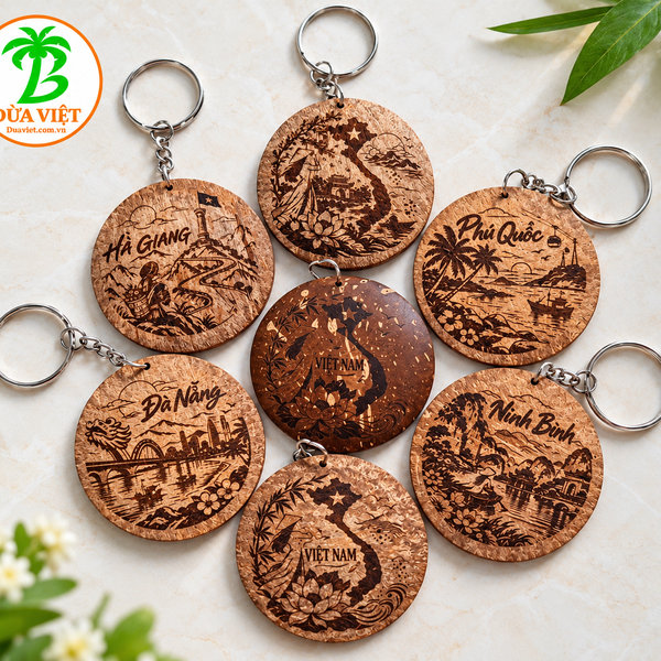 Móc khóa gáo dừa