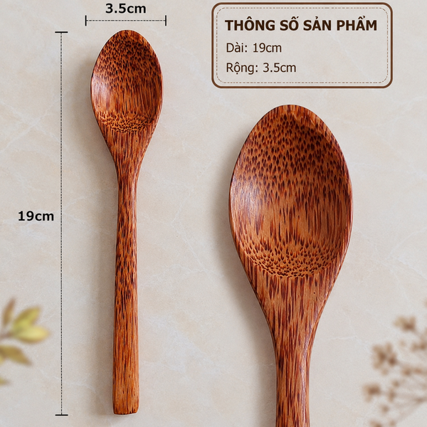 Muỗng gỗ dừa 19cm x 3.5cm