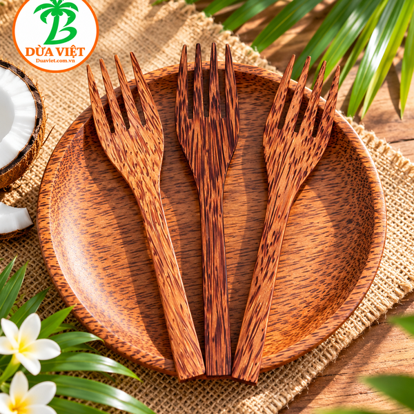 Nĩa gỗ dừa 16cm