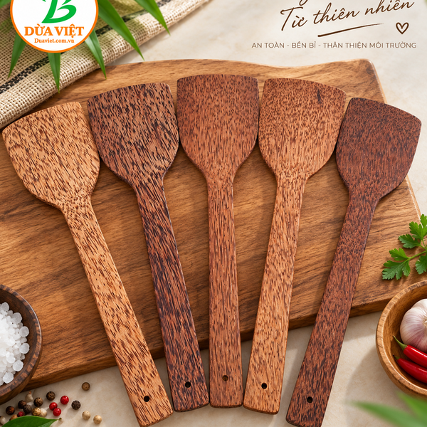 Sạn chiên xào gỗ dừa