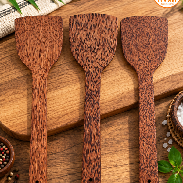 Sạn chiên xào gỗ dừa
