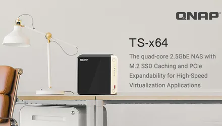 QNAP giới thiệu NAS TS-x64 2.5GbE mới được tích hợp với Bộ xử lý lõi tứ Intel® Celeron® QNAP giới thiệu NAS TS-x64 2.5GbE mới được tích hợp với Bộ xử lý lõi tứ Intel® Celeron®