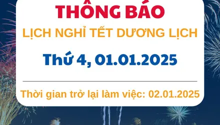 Thông báo nghỉ Tết Dương Lịch 2025 Thông báo nghỉ Tết Dương Lịch 2025