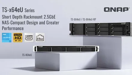 Thiết kế nhỏ gọn và Hiệu suất cao hơn - QNAP ra mắt NAS TS-x64eU Giá trị chiều sâu ngắn 2,5GbE với Bộ xử lý lõi tứ Intel Thiết kế nhỏ gọn và Hiệu suất cao hơn - QNAP ra mắt NAS TS-x64eU Giá trị chiều sâu ngắn 2,5GbE với Bộ xử lý lõi tứ Intel