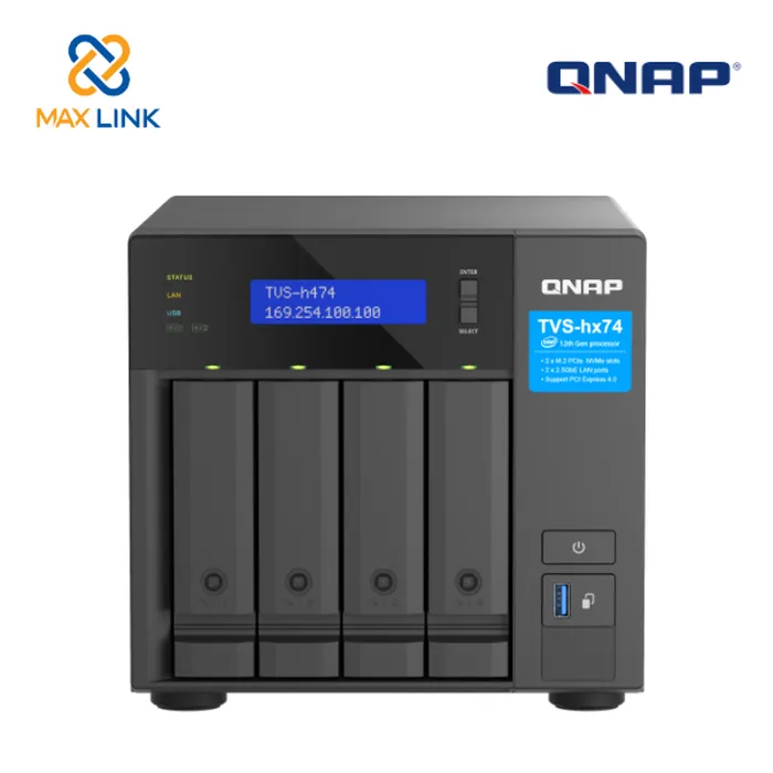 Thiết bị lưu trữ mạng NAS QNAP TVS-h474-PT-8G Thiết bị lưu trữ mạng NAS QNAP TVS-h474-PT-8G