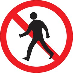 Biển báo cấm người đi bộ