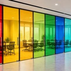 Dán decal kính văn phòng đổi màu