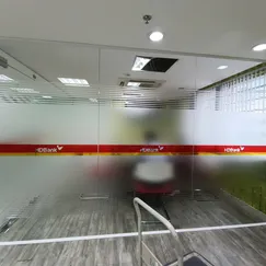 Dán Decal Kính Mờ Kết Hợp Cắt Line Theo Màu