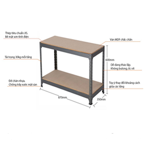 Kệ đa năng V lỗ 60WB