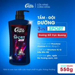 Dầu gội Eros & Psyche 3in1 Sport hương Gỗ Cực Quang 550g
