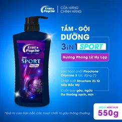 Dầu gội Eros & Psyche 3in1 Sport hương hoa Phong Lữ Hy Lạp 550g