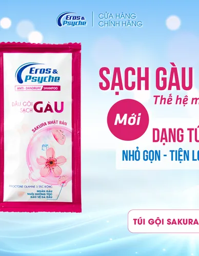 Dầu gội Eros & Psyche sạch gàu hương hoa Sakura Nhật Bản 6g