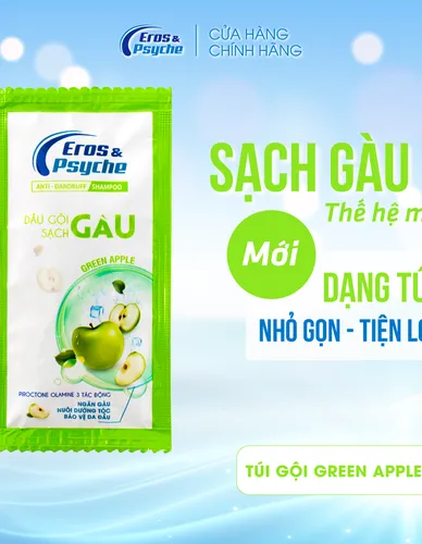 Dầu gội Eros & Psyche sạch gàu hương táo xanh cá tính 6g