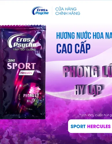 Dầu gội dây Eros & Psyche 3in1 Sport hương hoa Phong Lữ Hy Lạp 6g