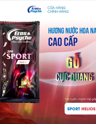 Dầu gội dây Eros & Psyche 3in1 Sport hương Gỗ Cực Quang 6g