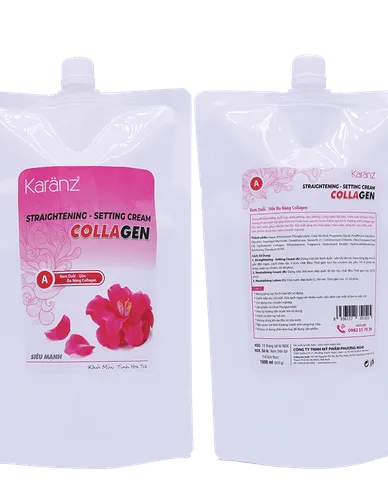 Uốn duỗi đa năng Collagen Setting Perm Straightening Cream Karanz 1000ml-Túi A