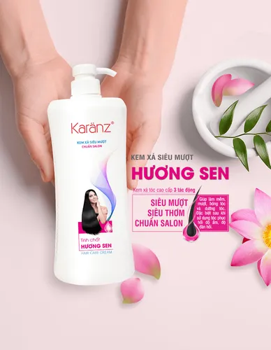 Kem xả siêu mượt tinh chất Hương Sen Karanz 600g