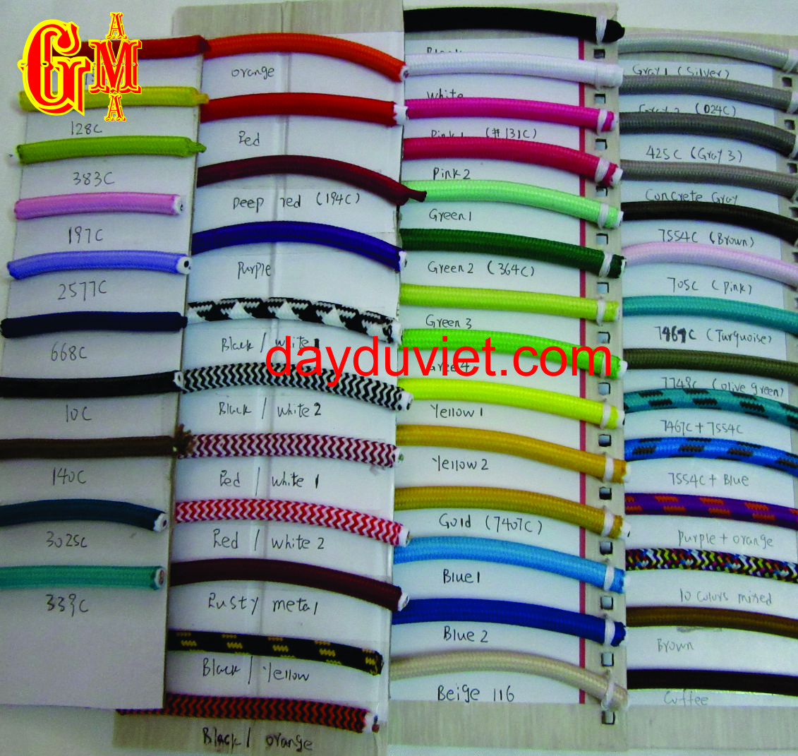 Dây điện bọc dù CÁC LOẠI MÀU SẮC
