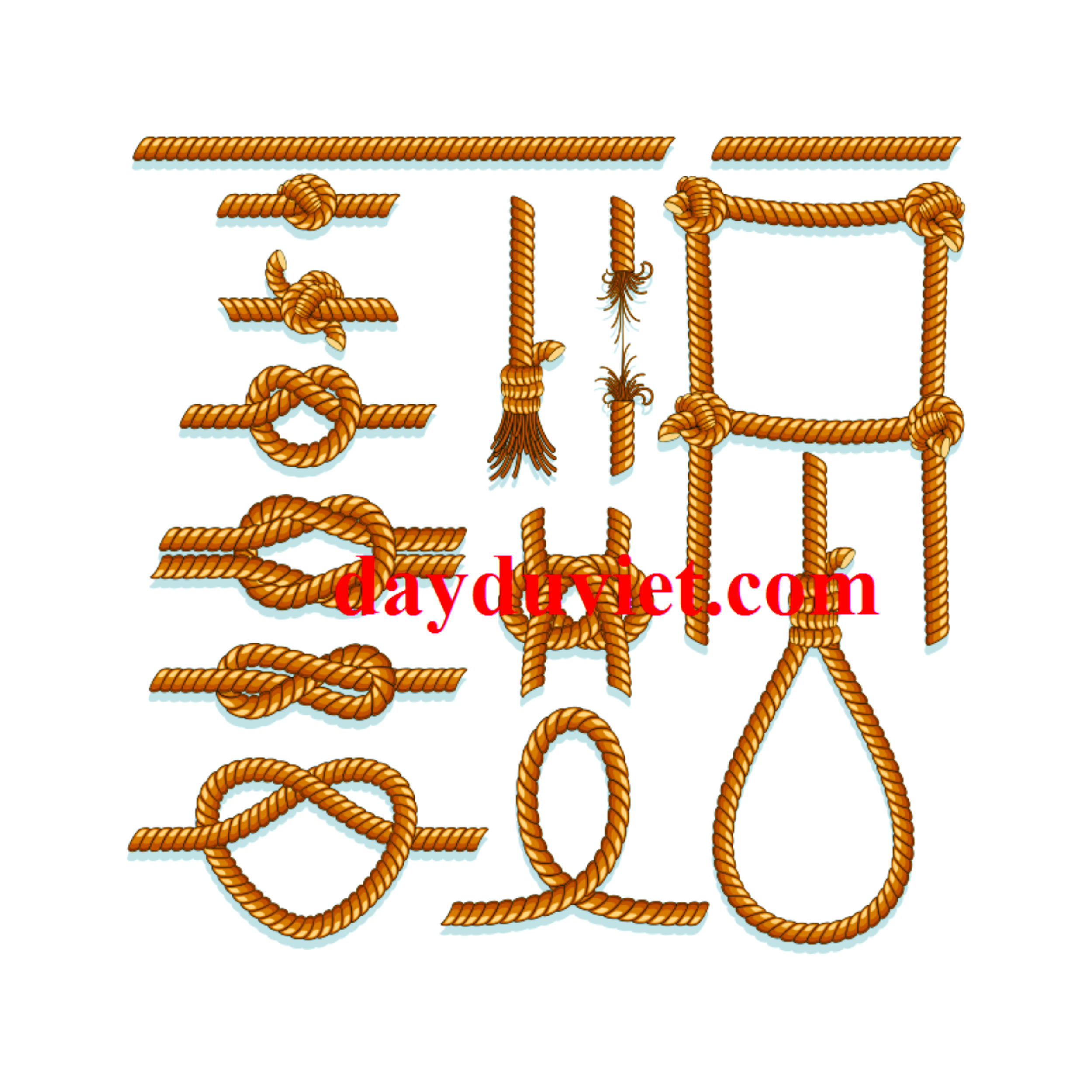 dây thừng cách thắt dây dù dây thừng