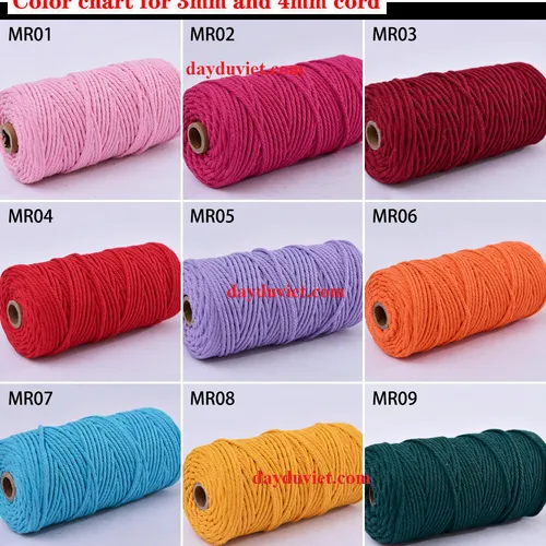 Dây dù tròn Cotton 4mm