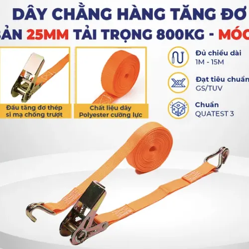 Dây Ràng Hàng Hóa ( Dây Chằng Tăng Đơ ) Bản 25mm