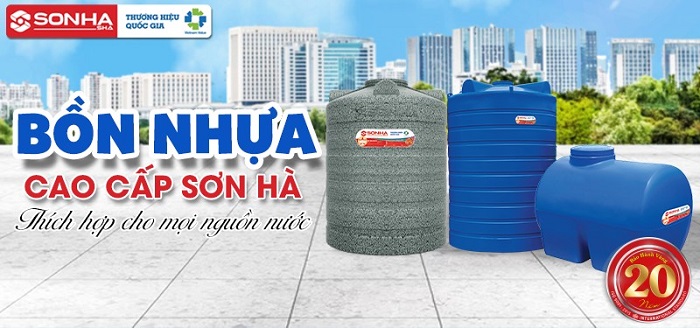 Bồn nước nhựa Sơn Hà Bảo hành đến 20 năm Bồn nước nhựa Sơn Hà Bảo hành đến 20 năm