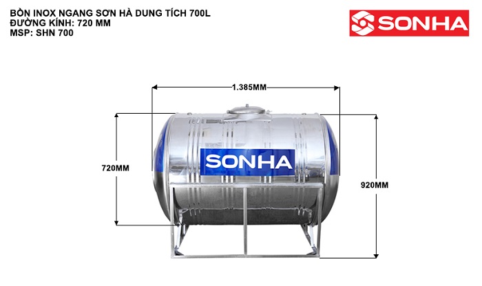 Giá Ưu đãi nhất Tại đây Bồn inox Sơn Hà 700 lít Đứng Giá Ưu đãi nhất Tại đây Bồn inox Sơn Hà 700 lít Đứng