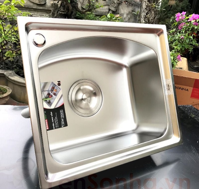 Chậu inox Sơn Hà 1 hộc Chậu inox Sơn Hà 1 hộc